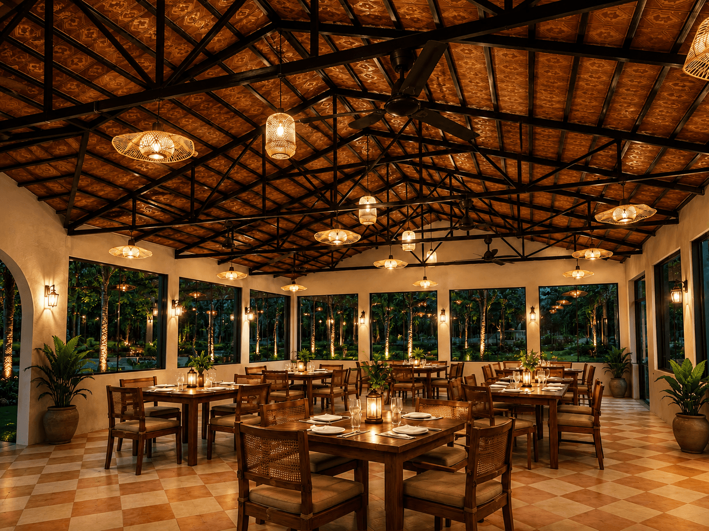 Warm dining hall